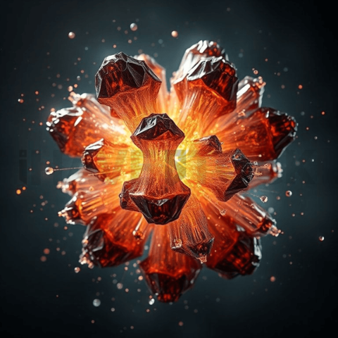 Bismuth Crystal Fracture Bloom Background