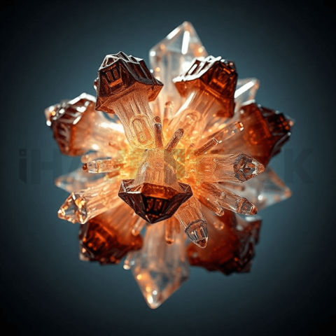 Bismuth Crystal Lens Distortion Background