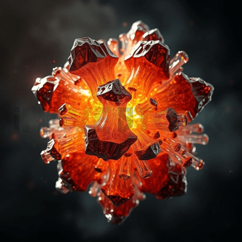 Bismuth Crystal Heat Warp Background