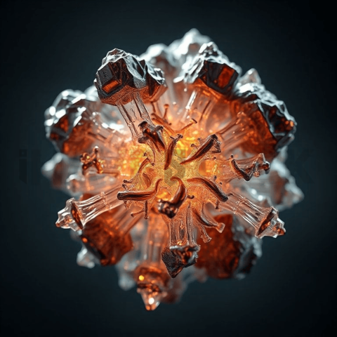 Bismuth Crystal Micro Crack Web Background