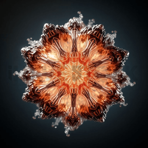 Bismuth Crystal Radial Implosion Background