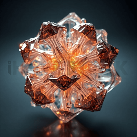 Bismuth Crystal Ripple Displacement Background