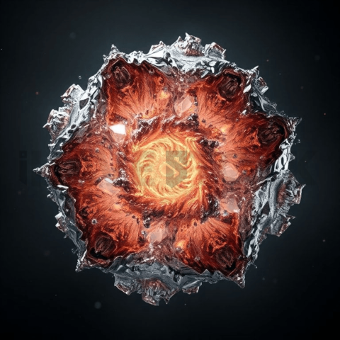 Bismuth Crystal Spiral Displacement Background