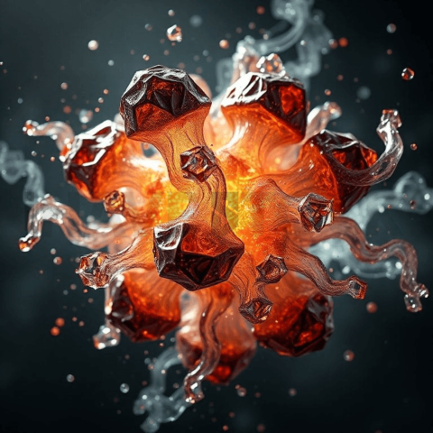 Bismuth Crystal Turbulent Flow Background