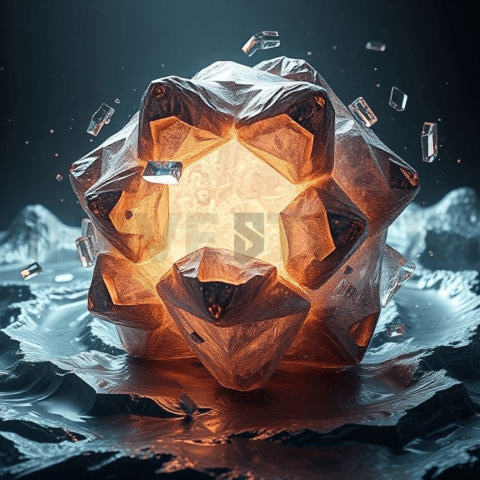 Bismuth Crystal Wave Vortex Background