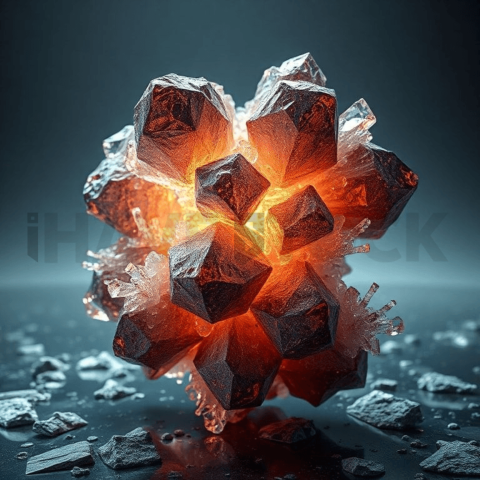 Bismuth Crystal Wave Collapse Background