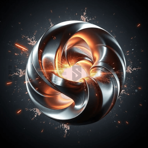 Brushed Steel Energy Twist Background