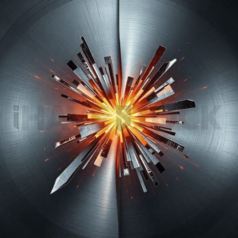 Brushed Steel Fracture Bloom Background