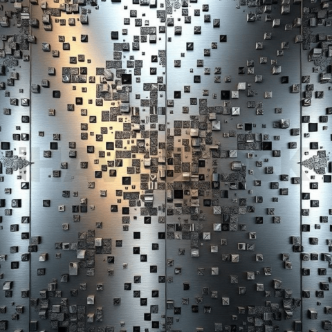Brushed Steel Chaotic Mosaic Background