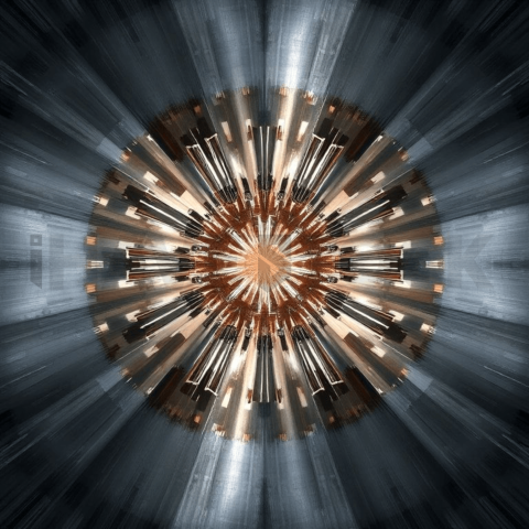 Brushed Steel Radial Implosion Background