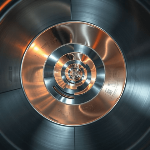 Brushed Steel Spiral Displacement Background