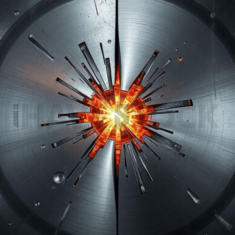 Brushed Steel Pressure Fracture Background