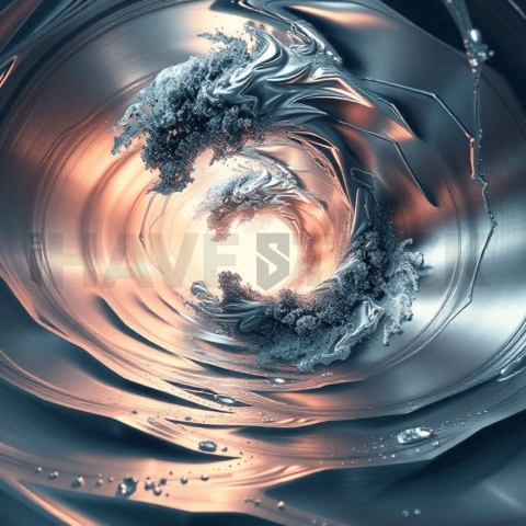 Brushed Steel Wave Vortex Background