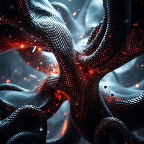 Carbon Fiber Chaotic Mosaic Background