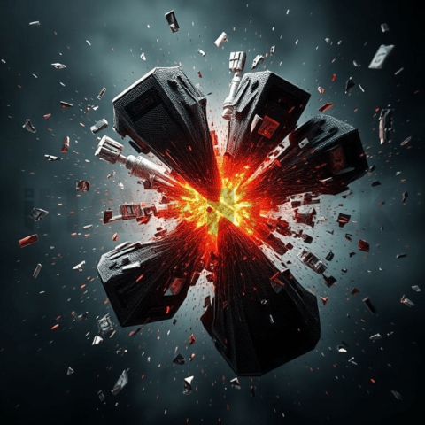 Carbon Fiber Compression Shatter Background