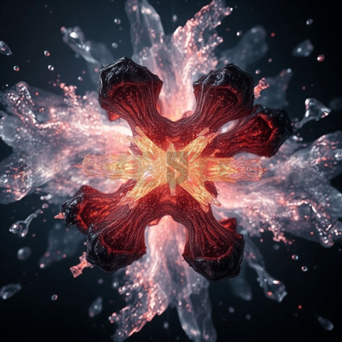 Carbon Fiber Crystal Bloom Background