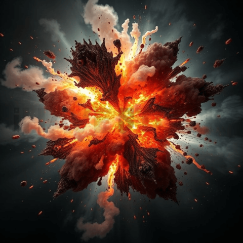 Carbon Fiber Fractal Explosion Background