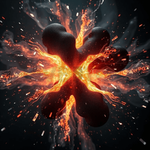 Carbon Fiber Fracture Bloom Background