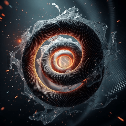 Carbon Fiber Spiral Displacement Background
