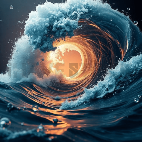 Carbon Fiber Wave Vortex Background