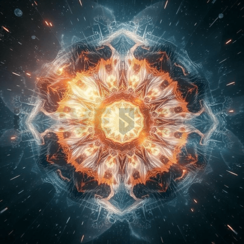 Celestial Hologram Deformation Cascade Background