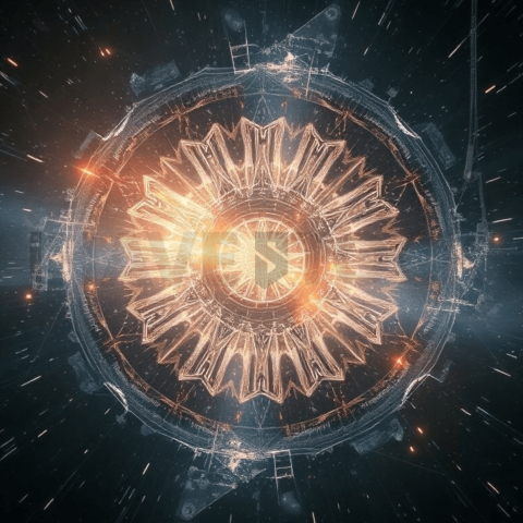 Celestial Hologram Directional Stretch Background