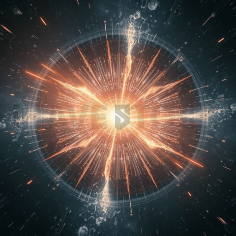 Celestial Hologram Diagonal Split Background