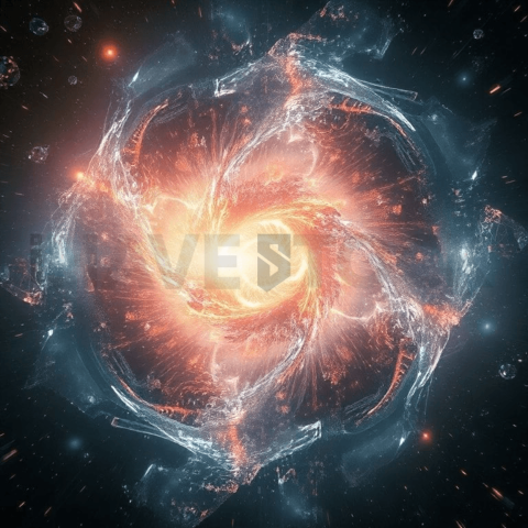 Celestial Hologram Energy Twist Background