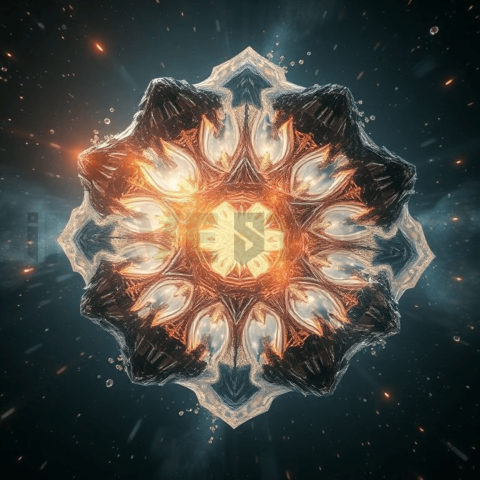 Celestial Hologram Shear Tension Background