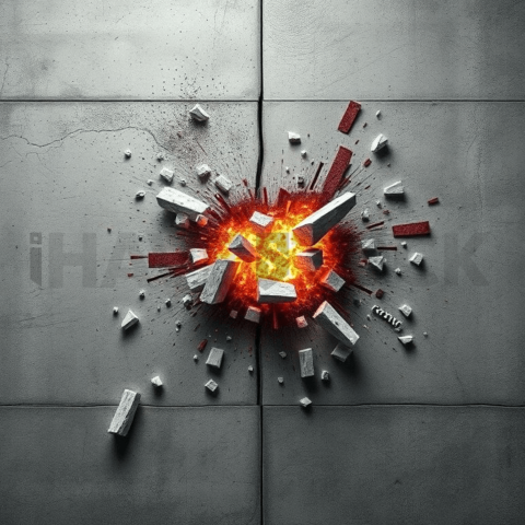 Concrete Surface Compression Shatter Background