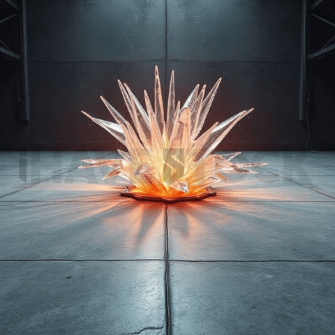 Concrete Surface Crystal Bloom Background