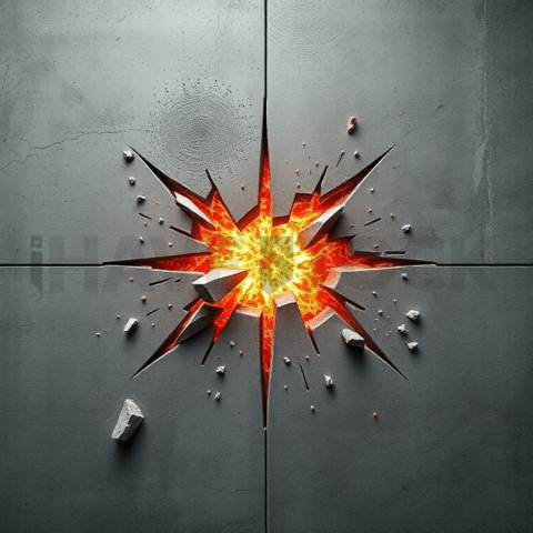 Concrete Surface Fracture Bloom Background