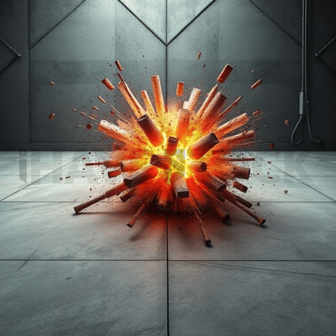 Concrete Surface Fragment Explosion Background