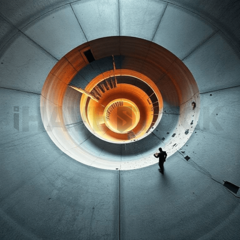 Concrete Surface Spiral Displacement Background