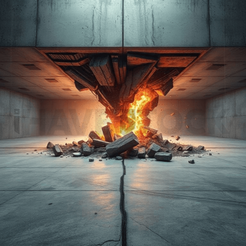 Concrete Surface Vacuum Collapse Background