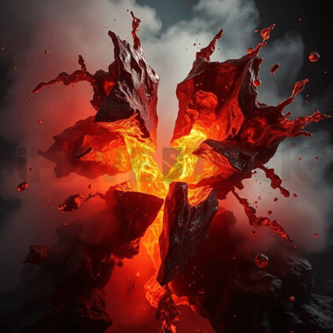 Copper Melt Angular Break Background