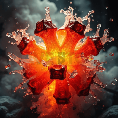 Copper Melt Crystal Bloom Background