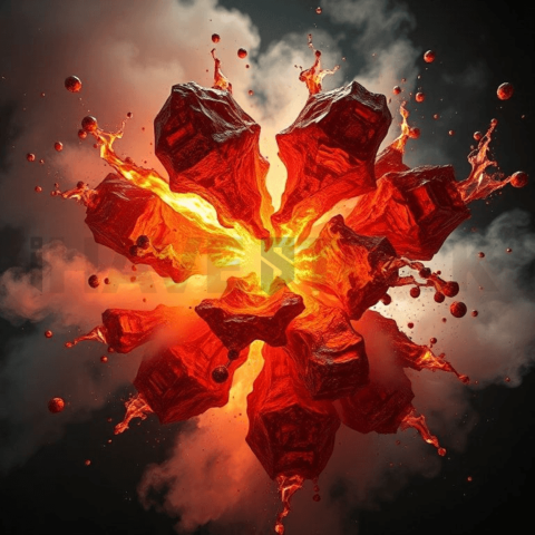 Copper Melt Fracture Bloom Background