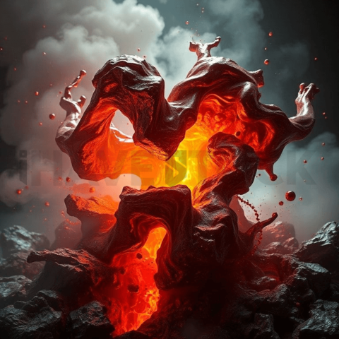 Copper Melt High Density Warp Background