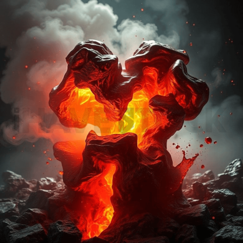 Copper Melt Heat Warp Background