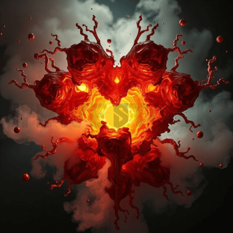 Copper Melt Lens Distortion Background