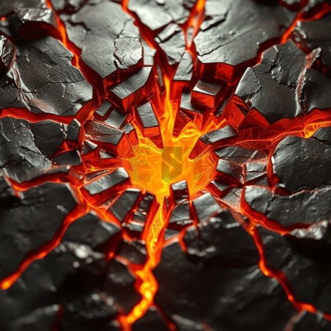 Copper Melt Micro Crack Web Background