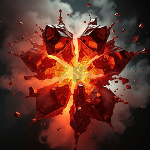 Copper Melt Pressure Fracture Background