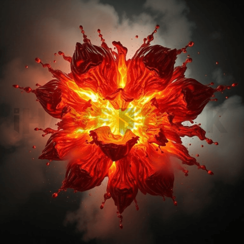 Copper Melt Radial Implosion Background