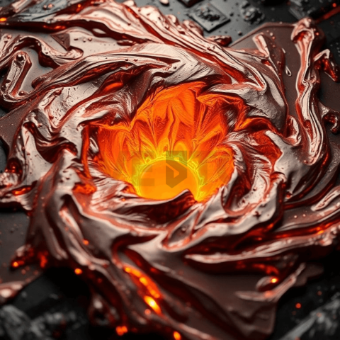 Copper Melt Stress Ripple Background