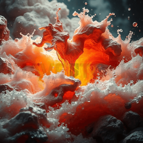 Copper Melt Turbulent Flow Background