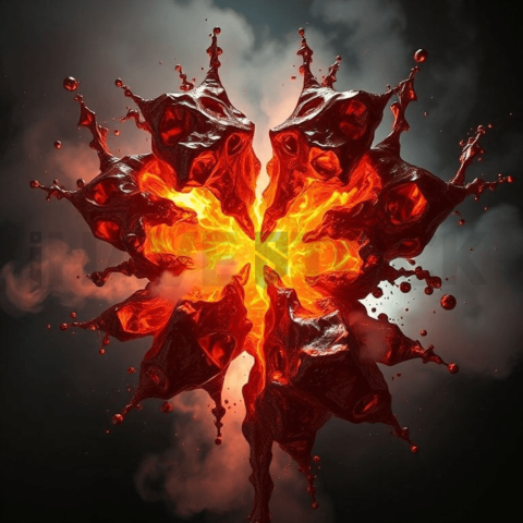 Copper Melt Tension Tear Background