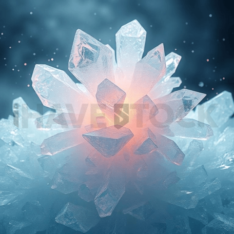 Crystallized Ice Crystal Bloom Background