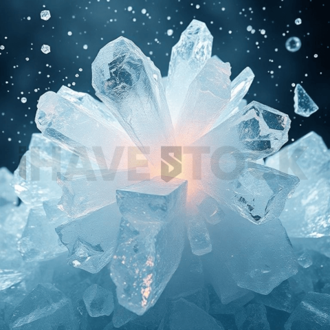 Crystallized Ice Compression Shatter Background