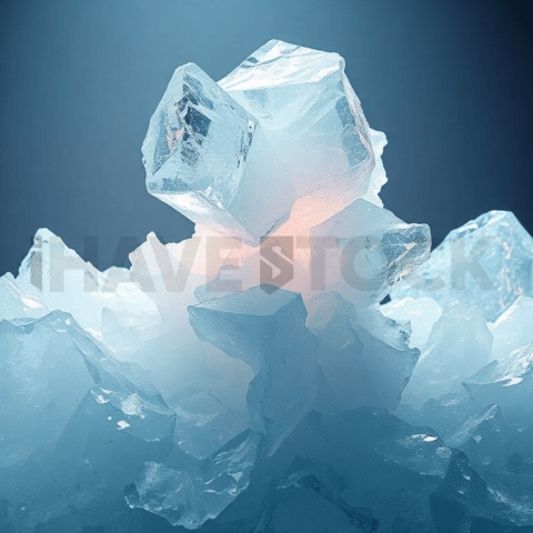 Crystallized Ice Deformation Cascade Background